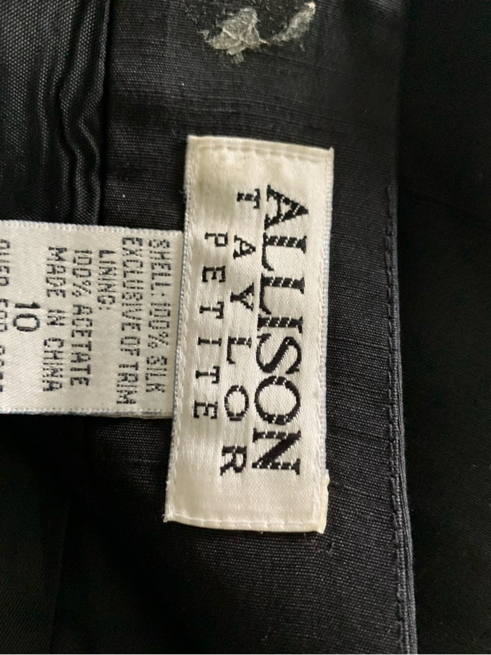 Allison Taylor Black Pencil Skirt with Floral Embroidery Size P10 - Picture 4 of 5